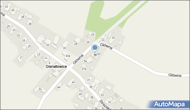 Gierałtowice, Główna, 5B, mapa Gierałtowice