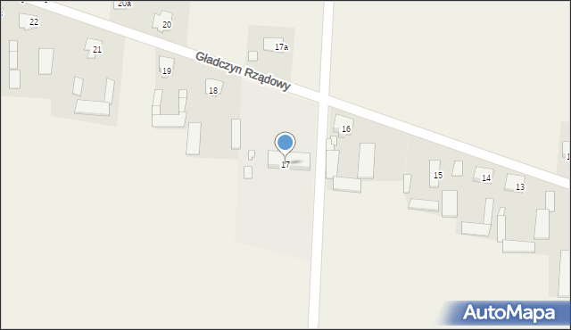 Gładczyn Rządowy, Gładczyn Rządowy, 17, mapa Gładczyn Rządowy