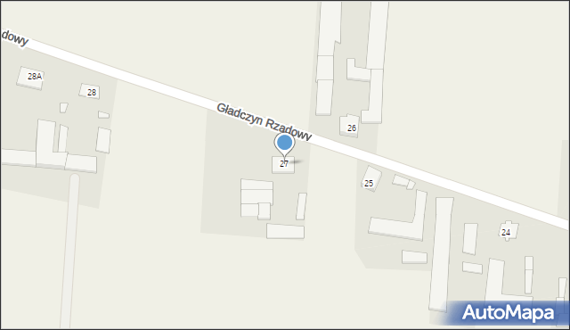 Gładczyn Rządowy, Gładczyn Rządowy, 27, mapa Gładczyn Rządowy