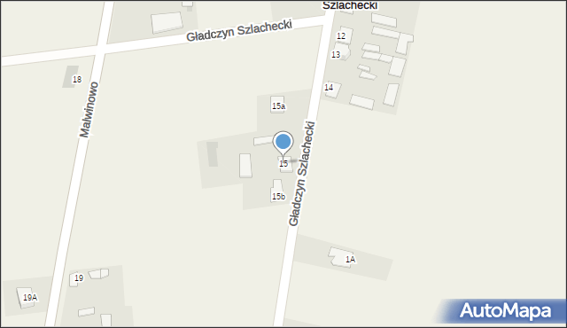 Gładczyn Szlachecki, Gładczyn Szlachecki, 15, mapa Gładczyn Szlachecki