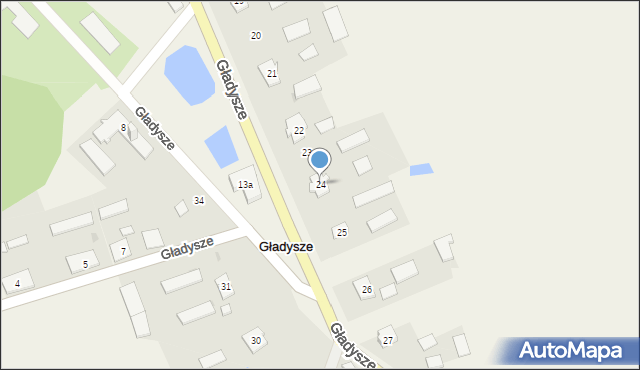 Gładysze, Gładysze, 24, mapa Gładysze