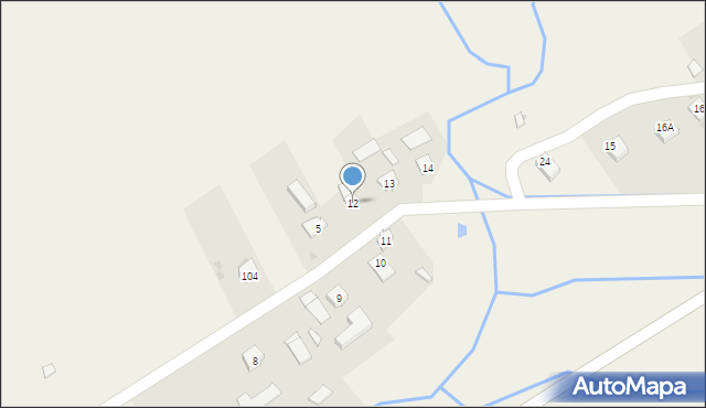 Gładyszów, Gładyszów, 12, mapa Gładyszów