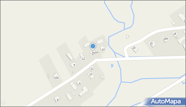 Gładyszów, Gładyszów, 13, mapa Gładyszów