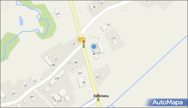 Gładyszów, Gładyszów, 45, mapa Gładyszów