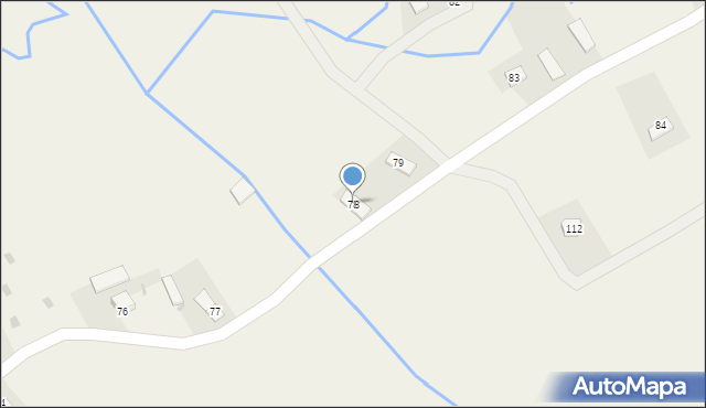 Gładyszów, Gładyszów, 78, mapa Gładyszów