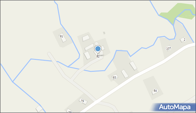 Gładyszów, Gładyszów, 82, mapa Gładyszów