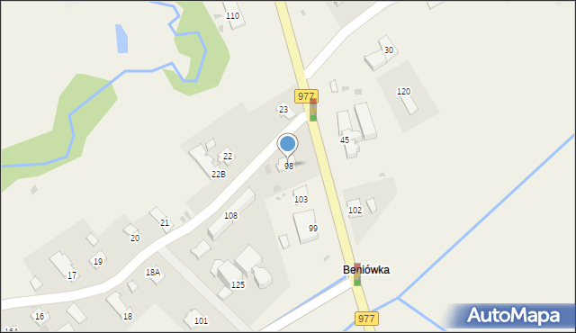 Gładyszów, Gładyszów, 98, mapa Gładyszów