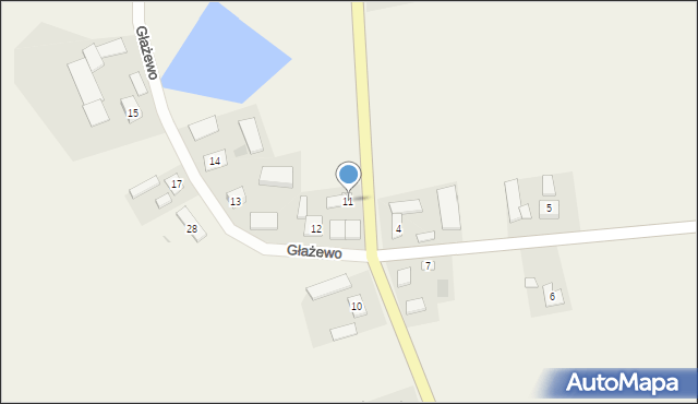 Głażewo, Głażewo, 11a, mapa Głażewo