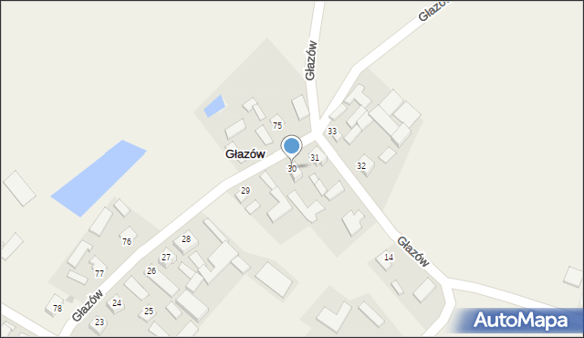 Głazów, Głazów, 30, mapa Głazów