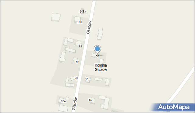 Głazów, Głazów, 56, mapa Głazów