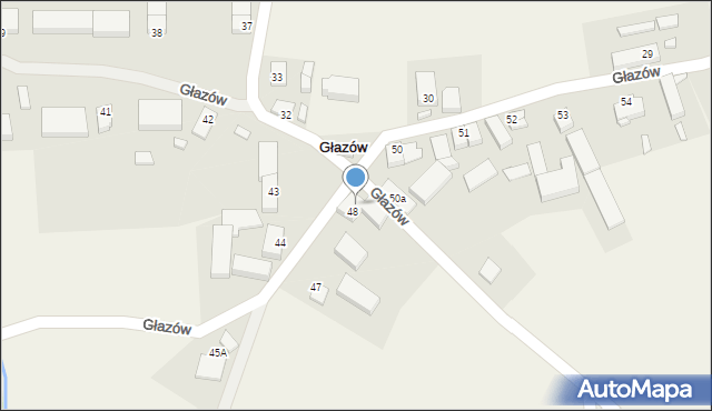 Głazów, Głazów, 48a, mapa Głazów