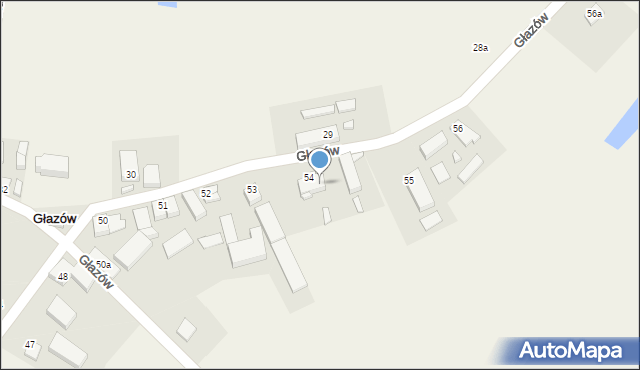 Głazów, Głazów, 54a, mapa Głazów
