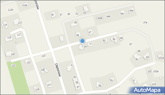 Głębinów, Głębinów, 91, mapa Głębinów