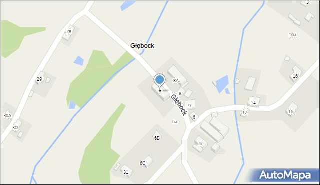 Głębock, Głębock, 7, mapa Głębock