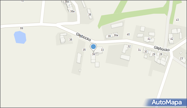 Głębocko, Głębocko, 34, mapa Głębocko