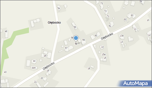 Głębocko, Głębocko, 58, mapa Głębocko