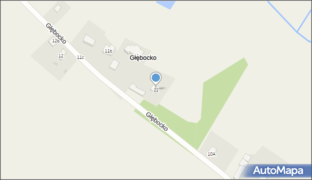 Głębocko, Głębocko, 11, mapa Głębocko