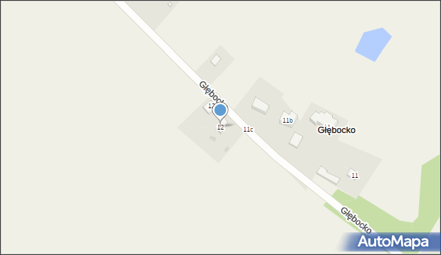 Głębocko, Głębocko, 12, mapa Głębocko