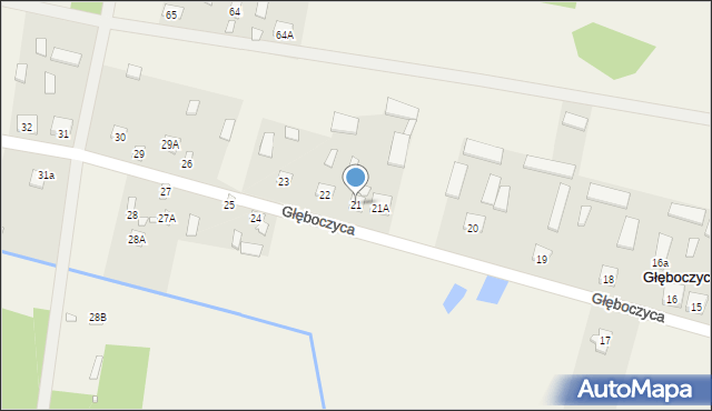 Głęboczyca, Głęboczyca, 21, mapa Głęboczyca