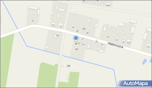 Głęboczyca, Głęboczyca, 28, mapa Głęboczyca