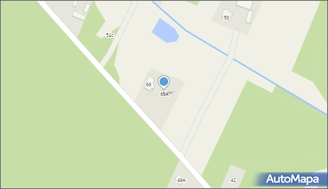 Głęboczyca, Głęboczyca, 69A, mapa Głęboczyca