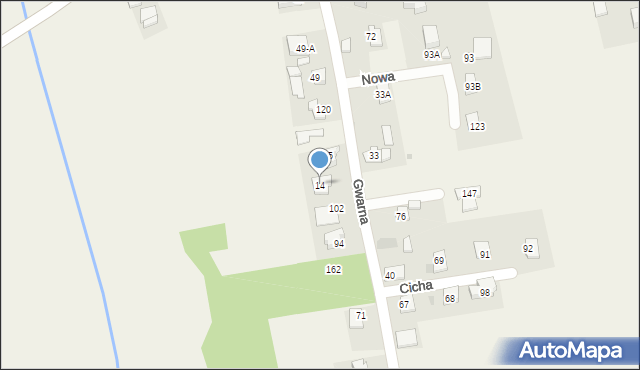 Głęboka, Głęboka, 14, mapa Głęboka