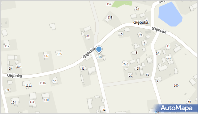 Głęboka, Głęboka, 31A, mapa Głęboka