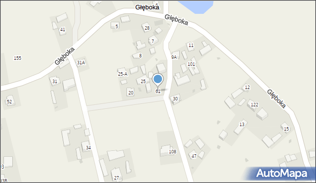 Głęboka, Głęboka, 61, mapa Głęboka