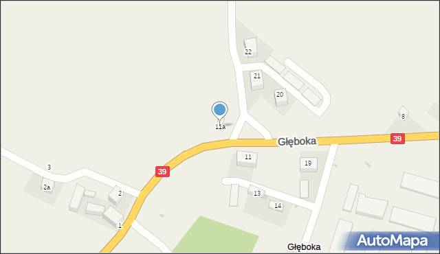 Głęboka, Głęboka, 11a, mapa Głęboka