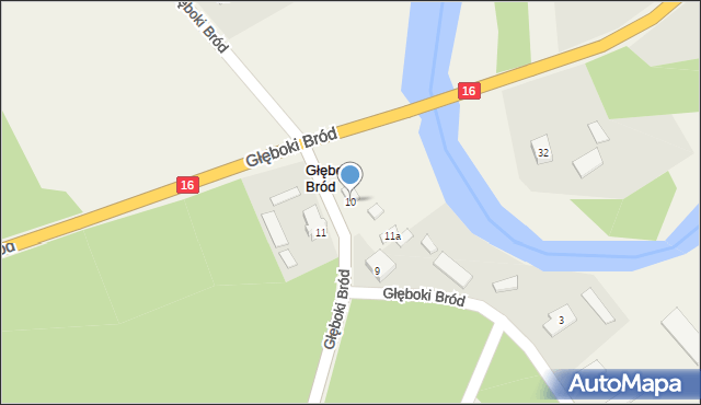 Głęboki Bród, Głęboki Bród, 10, mapa Głęboki Bród