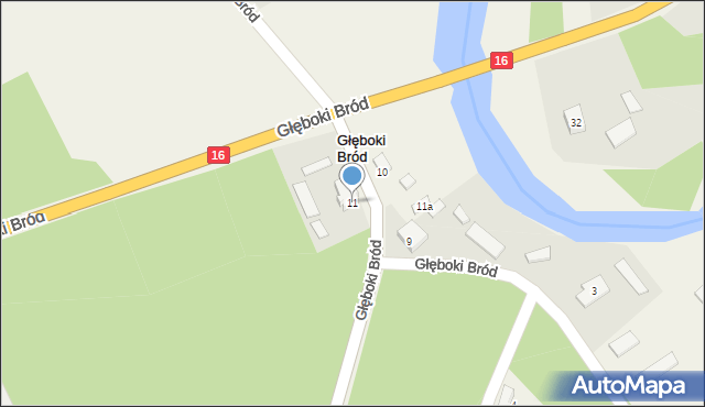 Głęboki Bród, Głęboki Bród, 11, mapa Głęboki Bród
