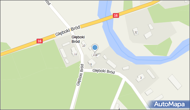 Głęboki Bród, Głęboki Bród, 11a, mapa Głęboki Bród