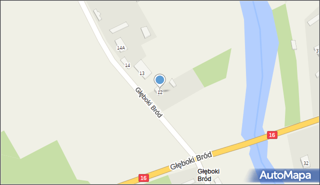 Głęboki Bród, Głęboki Bród, 12, mapa Głęboki Bród