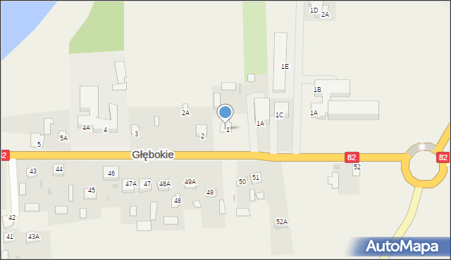 Głębokie, Głębokie, 1, mapa Głębokie