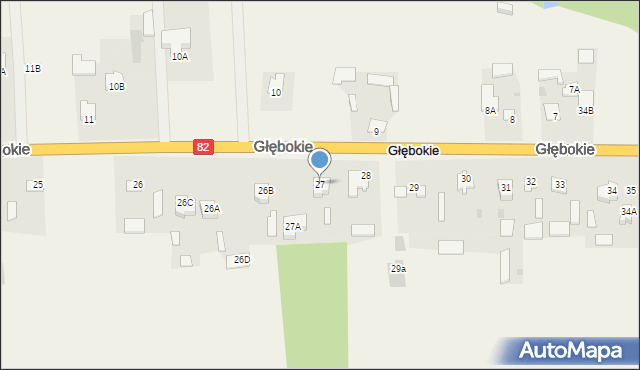 Głębokie, Głębokie, 27, mapa Głębokie