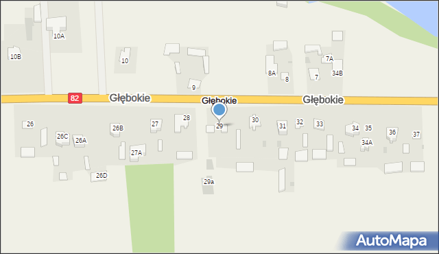 Głębokie, Głębokie, 29, mapa Głębokie