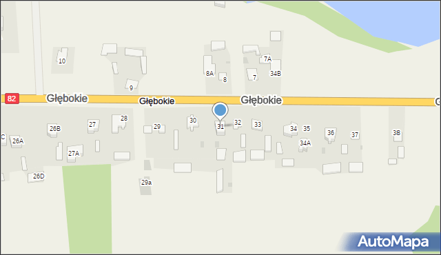 Głębokie, Głębokie, 31, mapa Głębokie