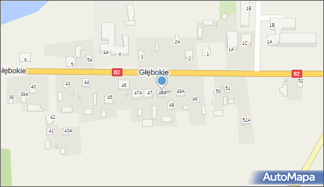 Głębokie, Głębokie, 48A, mapa Głębokie