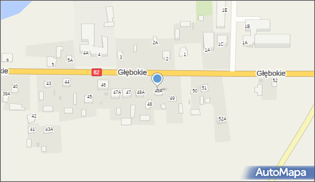 Głębokie, Głębokie, 49A, mapa Głębokie