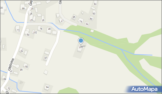 Głębokie, Głębokie, 105, mapa Głębokie