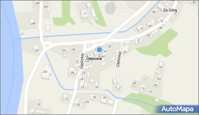 Głębokie, Głębokie, 23, mapa Głębokie