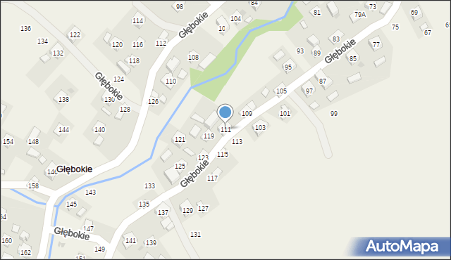 Głębokie, Głębokie, 111, mapa Głębokie