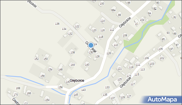 Głębokie, Głębokie, 130, mapa Głębokie