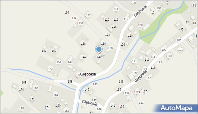 Głębokie, Głębokie, 140, mapa Głębokie