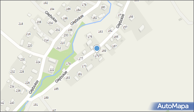 Głębokie, Głębokie, 171, mapa Głębokie