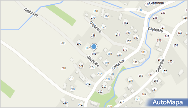Głębokie, Głębokie, 194, mapa Głębokie