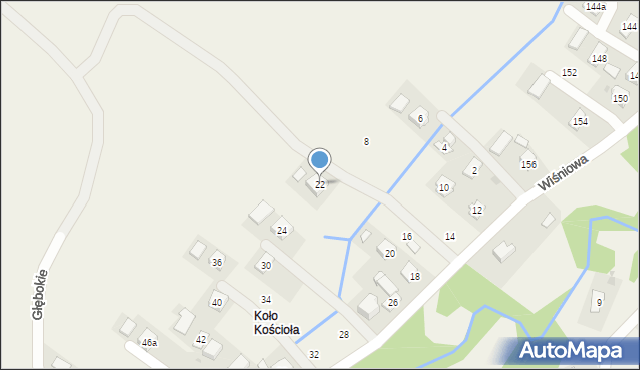 Głębokie, Głębokie, 22, mapa Głębokie