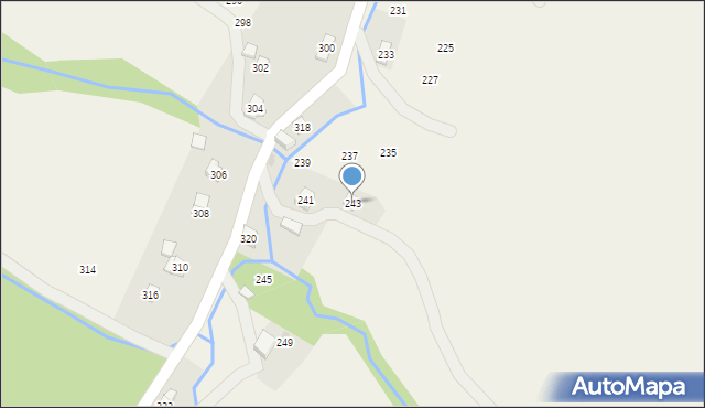 Głębokie, Głębokie, 243, mapa Głębokie