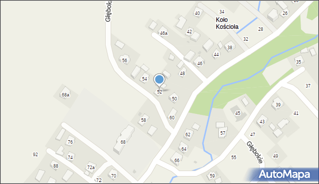 Głębokie, Głębokie, 52, mapa Głębokie