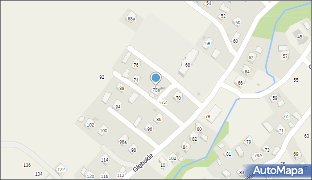 Głębokie, Głębokie, 72a, mapa Głębokie